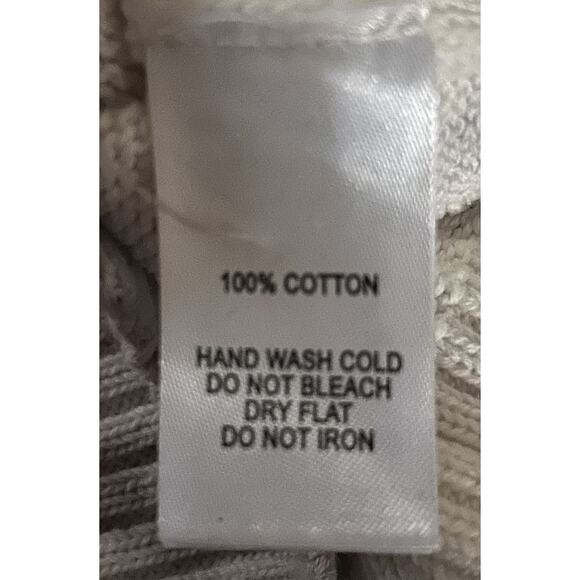 NWT Lulus Chill With Me Cream & Grey Tie-Dye Cotton Knit Pullover Sweater Small - Picture 7 of 7